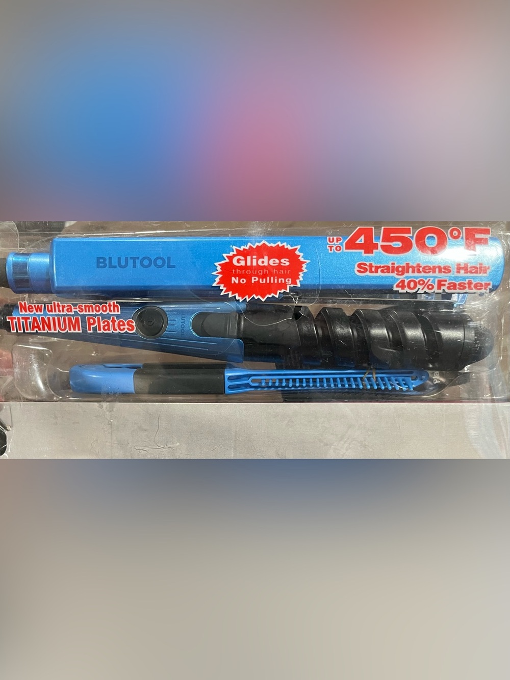 Nano Titanium Flat Iron 11/4in 450F Digital Blue